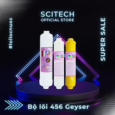 Bộ lõi số 4,5,6 máy lọc nước Nano Geyser TK by Scitech (Lõi T33 lớn-T33-Khoáng/Nano Silver) - Hàng chính hãng