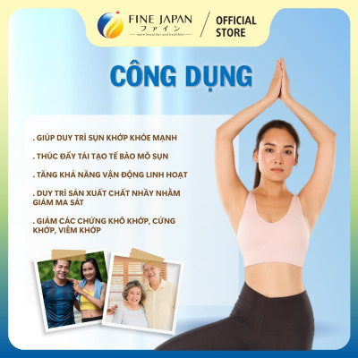 [Chức năng] Viên uống FFC Collagen UC II FINE JAPAN hỗ trợ xương khớp linh hoạt lọ 250 viên