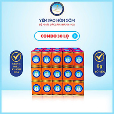 [Combo 30 Hũ] Tổ Yến Chưng Đông Trùng Hạ Thảo - Yến Sào Hòn Hốm Chính Hiệu Khánh Hoà - HGK NEST