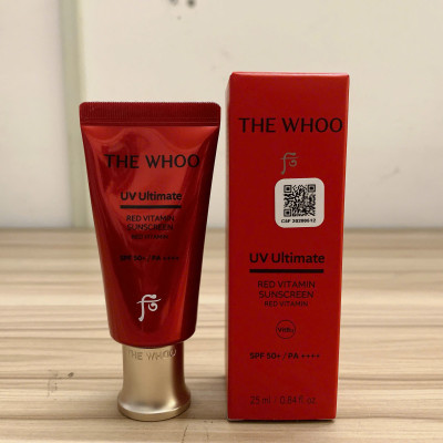 Tinh chất chống nắng chống lão hóa, chống oxy hóa làm dịu da The Whoo UV Red Vitamin Sunscreen 25ml