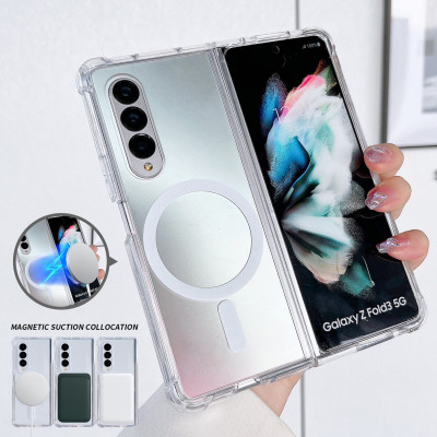 Ốp lưng Maqsafe cho Samsung Galaxy Z Fold 3 hiệu Likgus Maqsafe Magetic Case chống sốc trong suốt hỗ trợ sạc Maqsafe  siêu mỏng 1.5mm, độ trong tuyệt đối, chống trầy xước, chống ố vàng, tản nhiệt tốt - hàng nhập khẩu