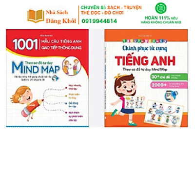 Sách - Combo Mindmap Chinh Phục Từ Vựng Tiếng Anh Theo Sơ Đồ Tư Duy Mind Map - 1001 Mẫu Câu Tiếng Anh Giao Tiếp