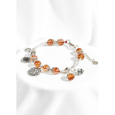 Vòng thạch anh tóc đỏ phối charm heo tài lộc Ngọc Quý Gemstones