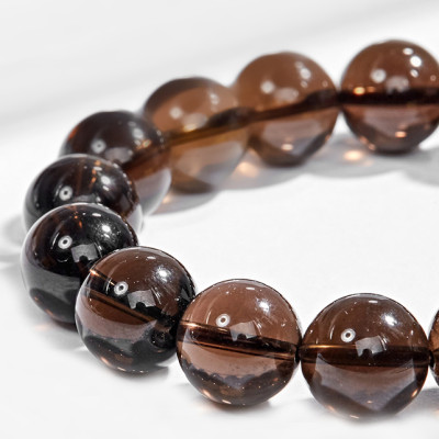 Vòng Tay Nam Đá Thạch Anh Khói Phối Tỳ Hưu Bạc Mạ Vàng 24K Ngọc Quý Gemstones