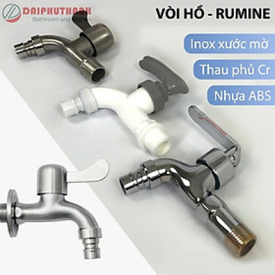 Vòi Hồ Vòi Xả Nước Rumine Gắn Tường - Nhiều mẫu, nhiều chất liệu Inox, thau, nhựa,..
