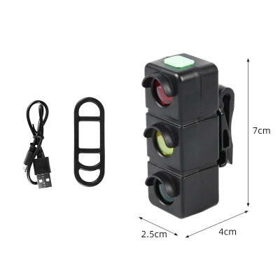 Đèn Đuôi Xe Đạp Ba Màu Giao thông BR-05, Sạc Type-C Pin Bền 480mAh, Cảm biến phanh, Đèn Đạp Xe An Toàn Ban Đêm, Dễ Dùng Cho Người Mới - Mai Lee