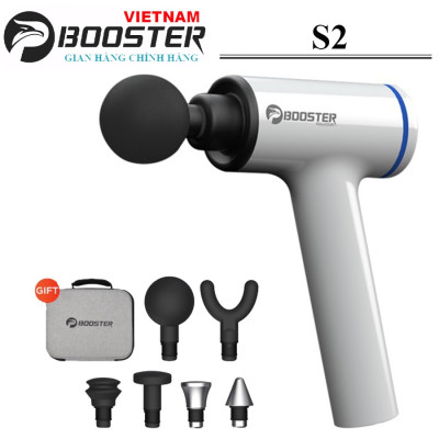Máy Massage Gun Cầm Tay Cao Cấp Booster S2 Trị Liệu Toàn Thân Thư Giãn Cơ Bắp Làm Gọn Cơ Thể