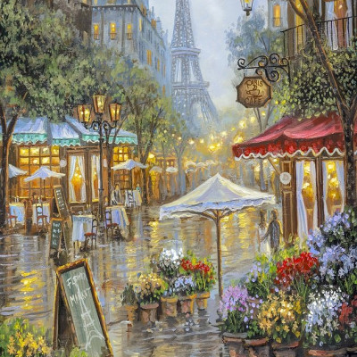 Bộ tranh xếp hình cao cấp 1000 mảnh 50x80cm – Paris Vào Xuân