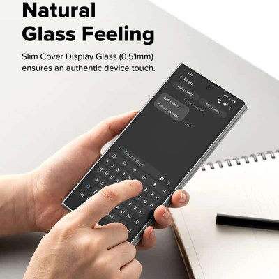[Combo 2] Dán cường lực dành cho Samsung Galaxy Z Fold 7 RINGKE Cover Display Easy Slide Tempered Glass (Màn hình ngoài) có khung trợ dán rút bụi_ Hàng chính hãng