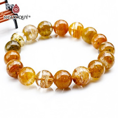 Vòng thạch anh ưu linh rêu 12mm mệnh hỏa mộc - Ngọc Quý Gemstones