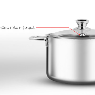 Nồi Inox 3 lớp đáy liền Elmich Trimax classic 2405OL 16cm, 2408OL 24cm, Hàng chính hãng, dùng được mọi loại bếp -JoyMall