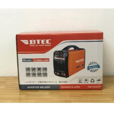 MÁY HÀN TIG/ QUE BTEC TIG/MMA 200E- HÀNG CHÍNH HÃNG + BAO TAY INGCO HGVK05
