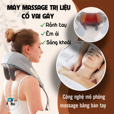 Máy massage cổ vai gáy 6D HJ-818 dòng cao cấp trị liệu giảm đau mỏi hiệu quả (Tặng kèm quà tri ân) - Hàng chính hãng