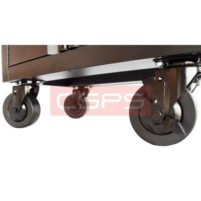 Bộ 2 Tủ dụng cụ CSPS 122cm 2 hộc kéo màu đỏ mặt ván gỗ kèm vách lưới