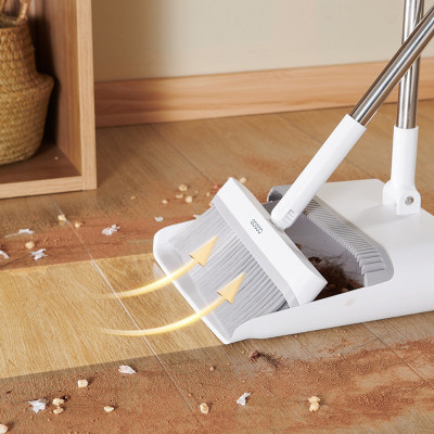 Bộ chổi quét nhà kèm hót rác  E2396 - 2 in 1 cán dài xoay 180 độ gấp gọn lông mềm cao cấp