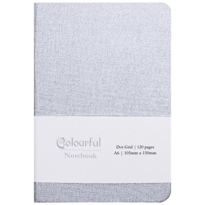Sổ Colourful Notebook A6 - Dòng Kẻ Chấm - 120 Trang 100gsm - The Sun - Màu Bạc