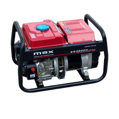 Máy phát điện ABG Max EG3500H - Máy Phát Điện Chạy Xăng Công Suất 3.6Kw Bình Nhiên Liệu Lớn Mức Độ Tiêu Thụ Nhiên Liệu Thấp Tiết Kiệm Điện An Toàn Với Môi Trường Có Thể Khởi Động Bằng Cách Gật Nổ Hoặc Đề 