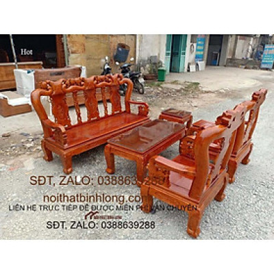 bộ bàn ghế quốc đào tay 12 gỗ xoan ta