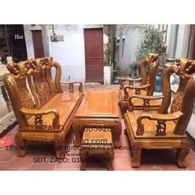 bộ bàn ghế quốc đào tay 12 gỗ lim nam phi
