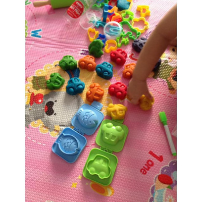 Khuôn 3D trái tim chơi bột nặn đất nặn an toàn