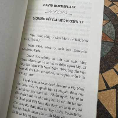 CÁCH KIẾM TIỀN CỦA DAVID ROCKEFELLER - David Rockefeller - Mai Yên Thi dịch - Trường Phương Books - Nhà xuất bản Tri Thức.