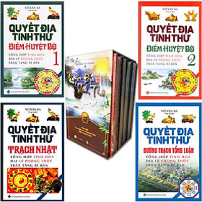 Sách - Boxset Quyết Địa Tinh Thư - Quyết Địa Tinh Thư Điểm Huyệt Bộ Tập 1, 2 + Quyết Địa Tinh Thư - Trạch Nhật + Quyết Địa Tinh Thư - Dương Trạch Tổng Luận - Combo 4 Cuốn - Chính Thông Book