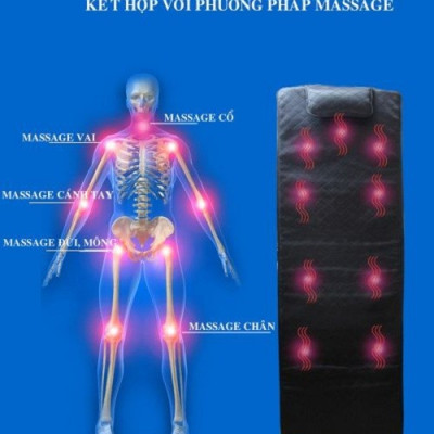 Nệm massage Nhà của mẹ LZ332 với thiết kế 9 motor rung, kích thước 180cm x 58cm - Hàng chính hãng