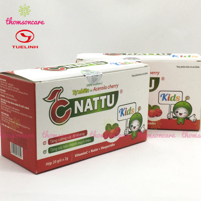 C Nattu Kids - Bổ sung vitaminC, tăng sức đề kháng, giảm chảy máu cam cho bé - Của dược Tuệ Linh, 