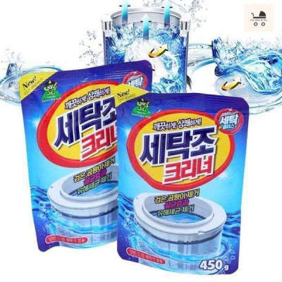 Bột vệ sinh máy giặt - tẩy lồng máy giặt - viên tẩy máy giặt phù hợp cửa đứng, cửa ngang Hàn Quốc Làm Sạch