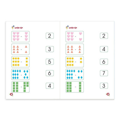 Sách Toán Tư Duy dành cho trẻ từ 4-6 tuổi- Sách học mà chơi chơi mà học giúp bé tự tin vào lớp 1. Phiên bản mới 124 trang