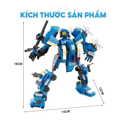 Đồ Chơi Lắp Ráp Robot Cảnh Sát Biến Hình 8 Trong 1 - Police - Toys&Joys 8618 (353 Mảnh Ghép)