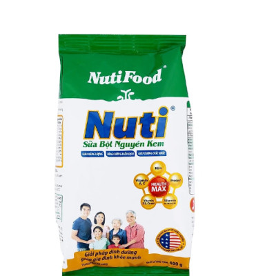 Thùng sữa bột Nguyên Kem Nutifood 400g (30 gói/thùng)