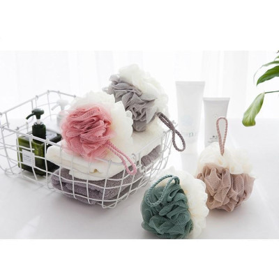 Bông Tắm Tròn Tạo Bọt Có Dây Treo Siêu Mềm Tẩy Tế Bào Chết