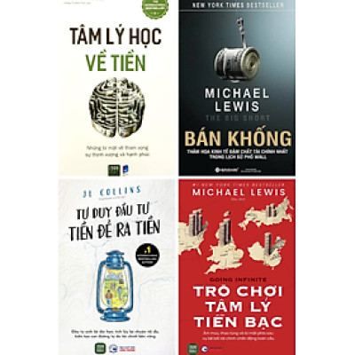 Combo Bộ Sách Tư Duy & Đầu Tư Tiền: Tâm Lý Học Về Tiền + Bán Khống + Tư Duy Đầu Tư - Tiền Đẻ Ra Tiền + Trò Chơi Tâm Lý Tiền Bạc