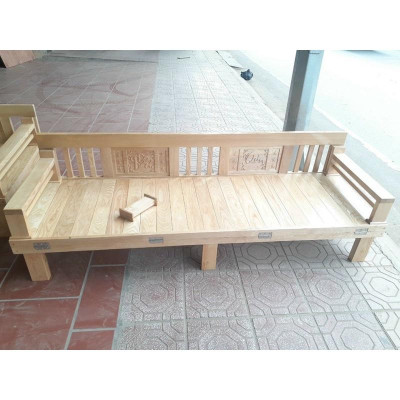 GIƯỜNG GHẾ GẤP 1m6 GỖ XOAN ĐÀO HÀNG DÀY CHẮC