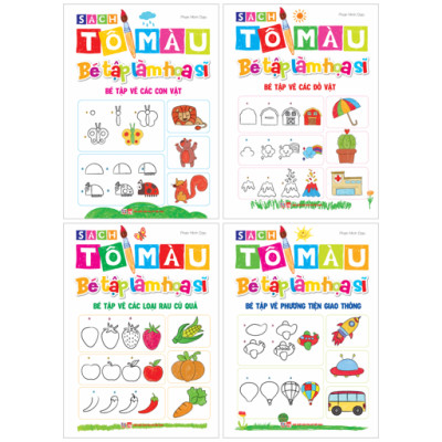 Sách - Bộ Sách Tô Màu - Bé Tập Làm Họa Sĩ (Bộ 4 Cuốn)