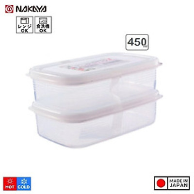 Set 02 hộp đựng thực phẩm Firm Pack V 450ml x2 - Hàng nội địa Nhật Bản (#Made in Japan) |#K255| |#450ml|