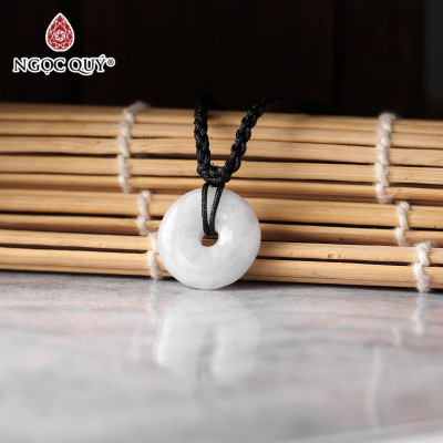 Mặt dây chuyền đồng điếu cẩm thạch trắng mệnh thủy kim - Ngọc Quý Gemstones