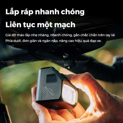 Đèn Xe Đạp Cao Cấp CBL-1000 lumens, dung lượng 1800 mAh Magic Shine , kèm giá đỡ và remote kèm theo (đủ phụ kiện) - Mai Lee