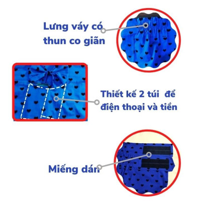 Váy chống nắng xẻ tà big size từ 40-75kg - chất liệu kaki co giãn - 2 lớp chống tia uv cho xe số và xe tay ga - Kiến Lửa