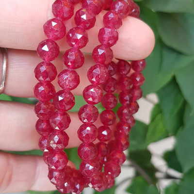 Vòng tay phong thuỷ may mắn mới đá Thạch anh dâu hồng điều đậm giác ánh sáng đẹp quấn tay kiểu 3 vòng Size hạt 7mm Vòng thạch anh dâu giác tự nhiên đậm màu điều rất đẹp Vòng chuẩn hợp nữ mệnh hoả mệnh thổ quà tặng phụ nữ quý chị đeo may mắn đẹp ạ