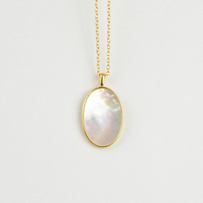 Set Dây Chuyền Ngọc Trai FW Thiết Kế UK Style (Flat Mother of Pearl) - MOON Jewelry