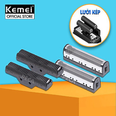 Bộ lưỡi máy cạo râu thay thế cho dòng máy cạo râu Kemei KM-1102 và KM-1102H dễ tháo lắp sử dụng