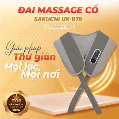 Đai Massage Cổ Vai Gáy Sakuchi UK-878 Được Trang Bị Đến 20 Mức Độ Massage Đáp Ứng Mọi Nhu Cầu Của Người Sử Dụng