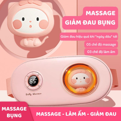 ￼Đai massage chườm ấm bụng, mát xa làm nóng giảm đau bụng kinh quà sinh nhật cho nữ chính hãng