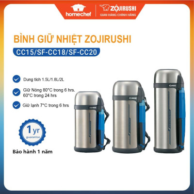 Bình giữ nhiệt nóng lạnh Zojirushi SF-CC15/18/20-XA, 1.5L/1.8L/2L, sản xuất tại Thái, bảo hành 1 năm