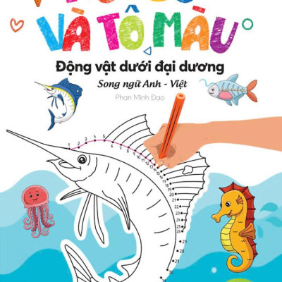 Sách - Bộ Sách Nối Số Và Tô Màu - Song Ngữ Anh-Việt (Bộ 4 Cuốn)