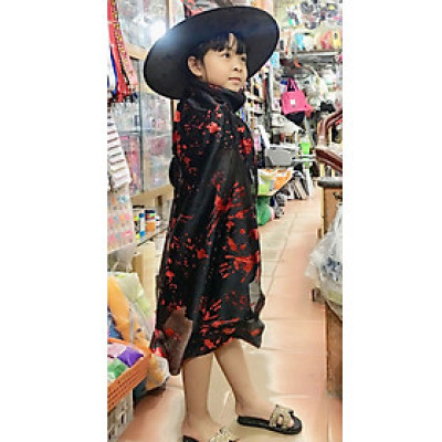 Bộ áo choàng phù thuỷ áo và mũ hoá trang halloween loại dày đẹp