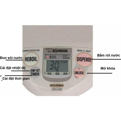 Bình thủy điện Zojirushi 5L CD-LCQ50-TK, công suất 800W, sản xuất tại Nhật, bảo hành 1 năm | HÀNG CHÍNH HÃNG