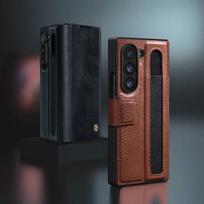 Bao Da dành cho Samsung Galaxy Z Fold 7 , Z Fold 6 hiệu Nillkin Aoge Leather Cao Cấp - Hàng nhập khẩu